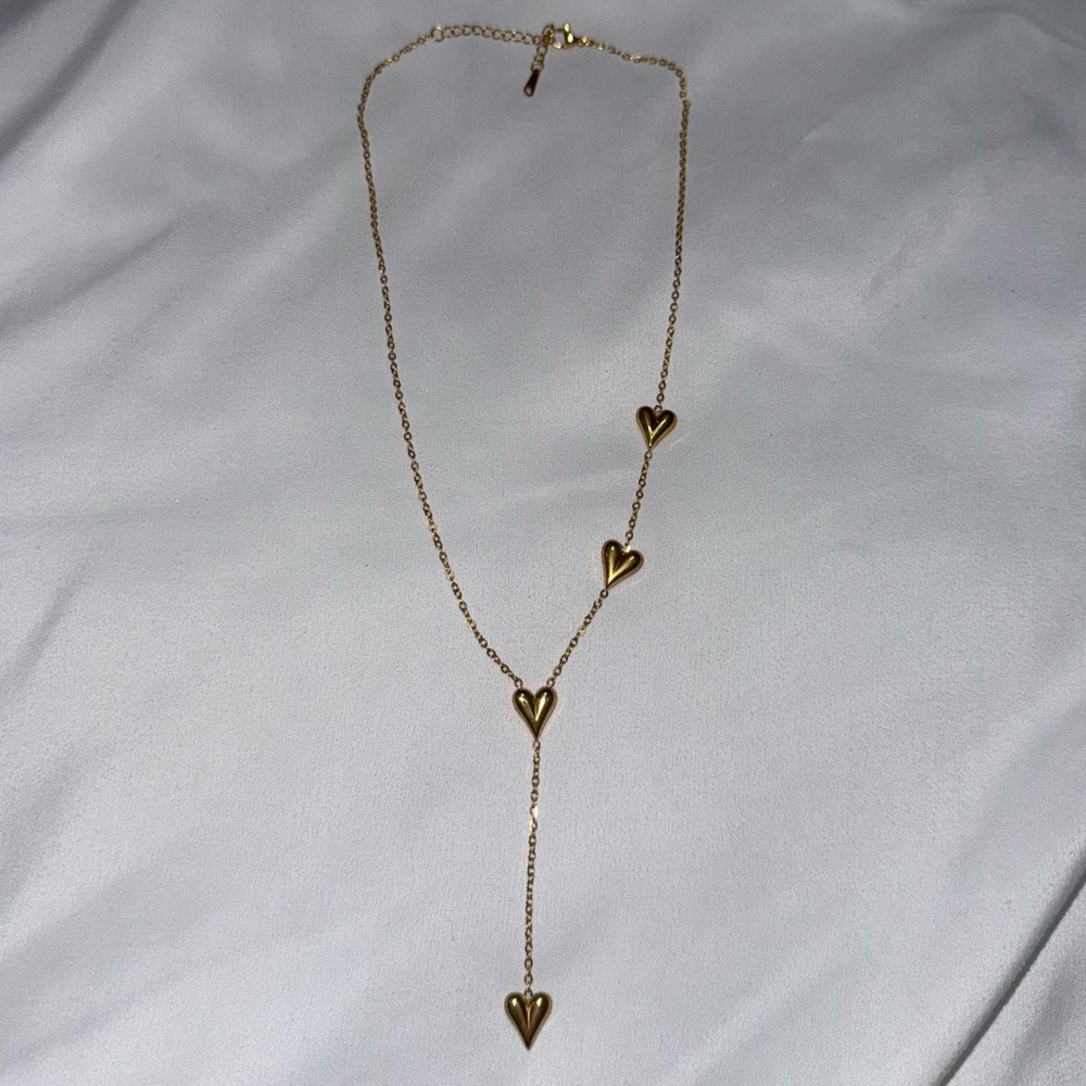 Gold Heart Pendant Necklace - Picture 2 of 4